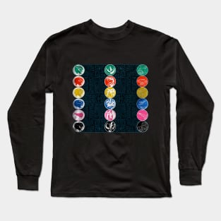 Power Coins, Zords and Helmets Long Sleeve T-Shirt